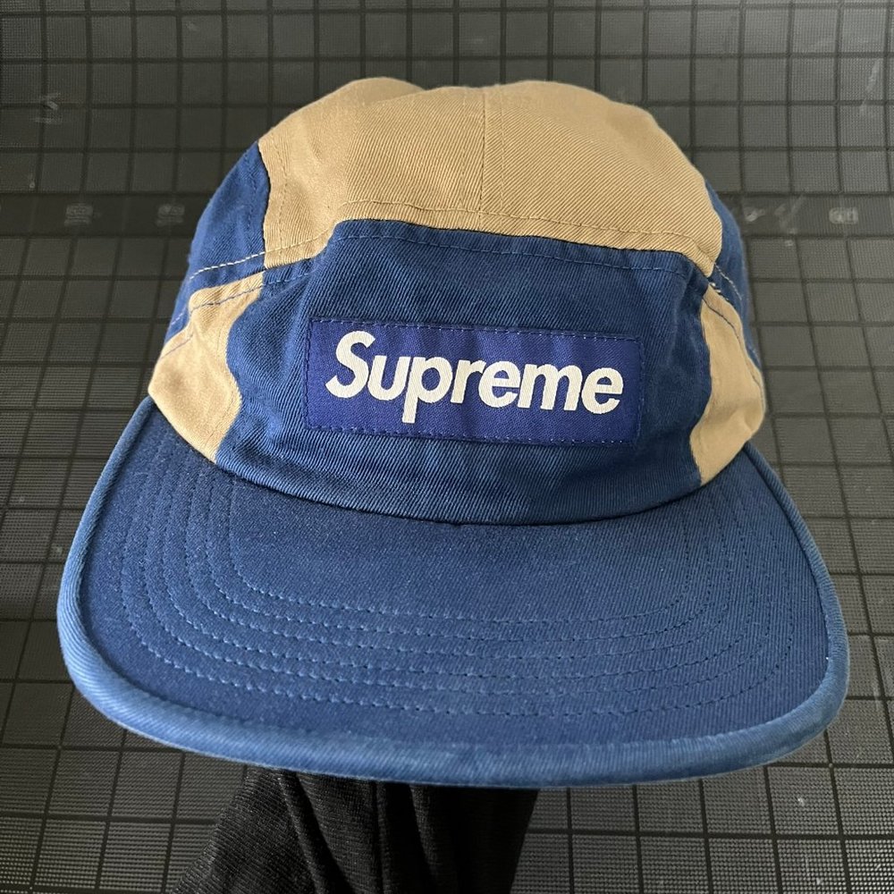 Supreme Contrast Panel Camp Cap - Royal